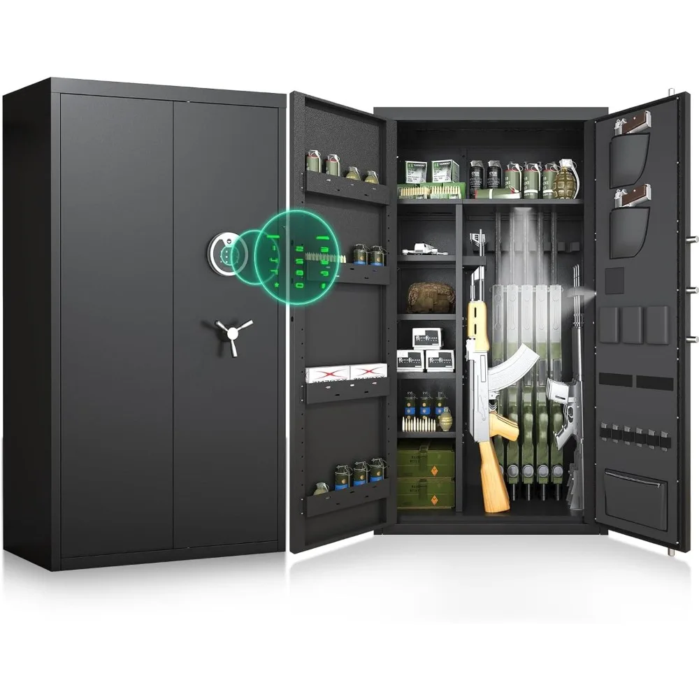 

30-40 Большой цифровой сейф для оружия для винтовки и пистолетов — ЖК-клавиатура и стойка для оружия, длинный шкаф в разобранном виде | Индивидуальный