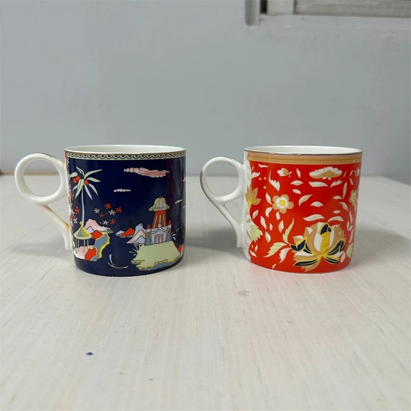 

Странная красивая кружка из костяного фарфора в стиле ретро, винтажная кофейная чашка в европейском стиле для пар, чашка для чая с молоком, элегантная посуда для дома