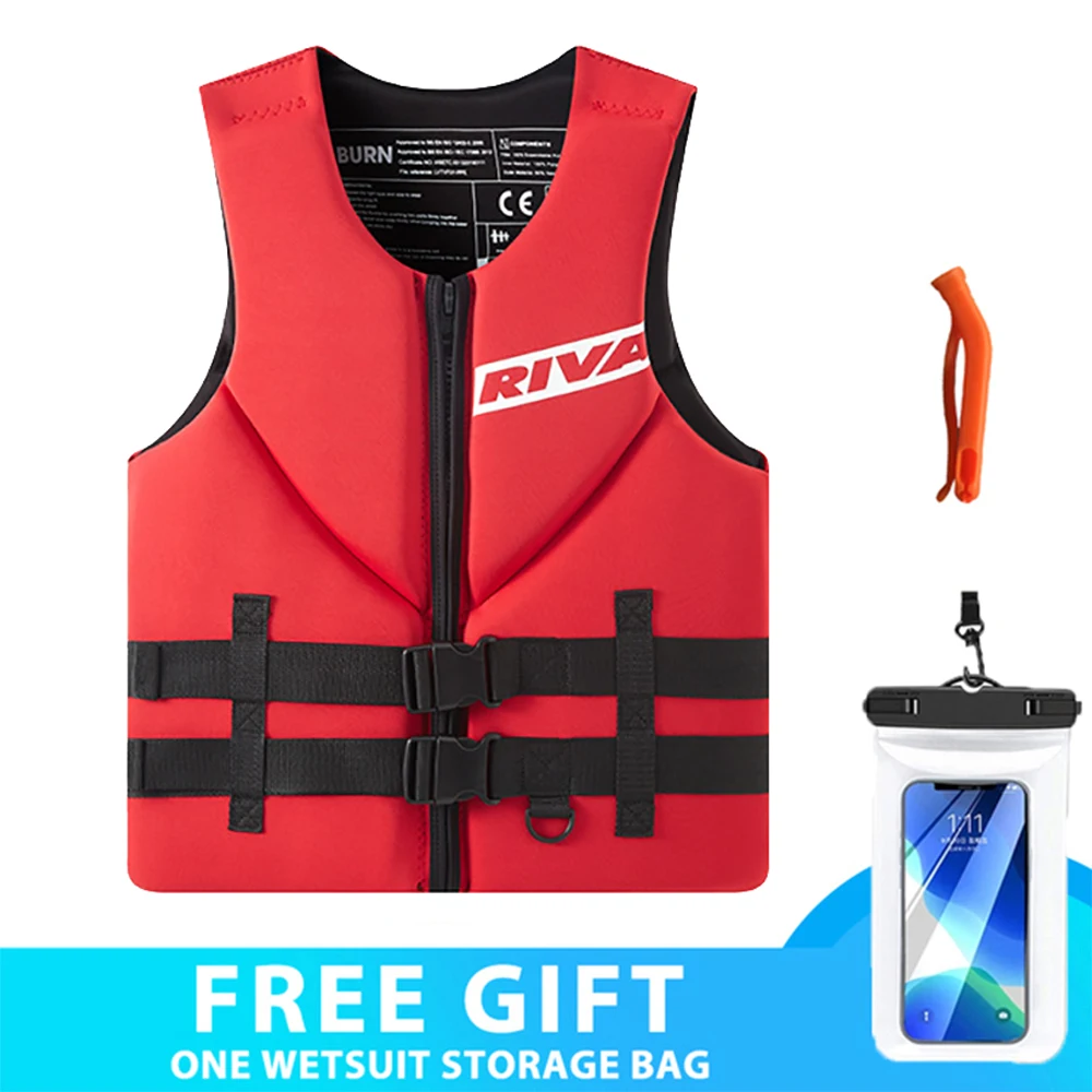 Neoprene Life Vest Motorboats Jacket Ski Kayak Surf Wakeboard Fishing Raft Boat Adult Swimming RescueVest Drifting Safety Vest