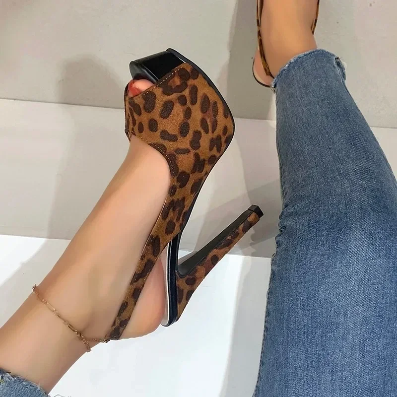 New Women\'s Pumps Stilettos 14CM Platform Super High Heels Sexy Open Toe Sandals Gladiator Party Dress Women Shoes Large Size 44