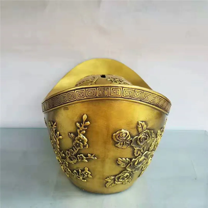 Guyunzhai Brass Coin Bank Ingot Ornament Home Decoration Gifts & Crafts