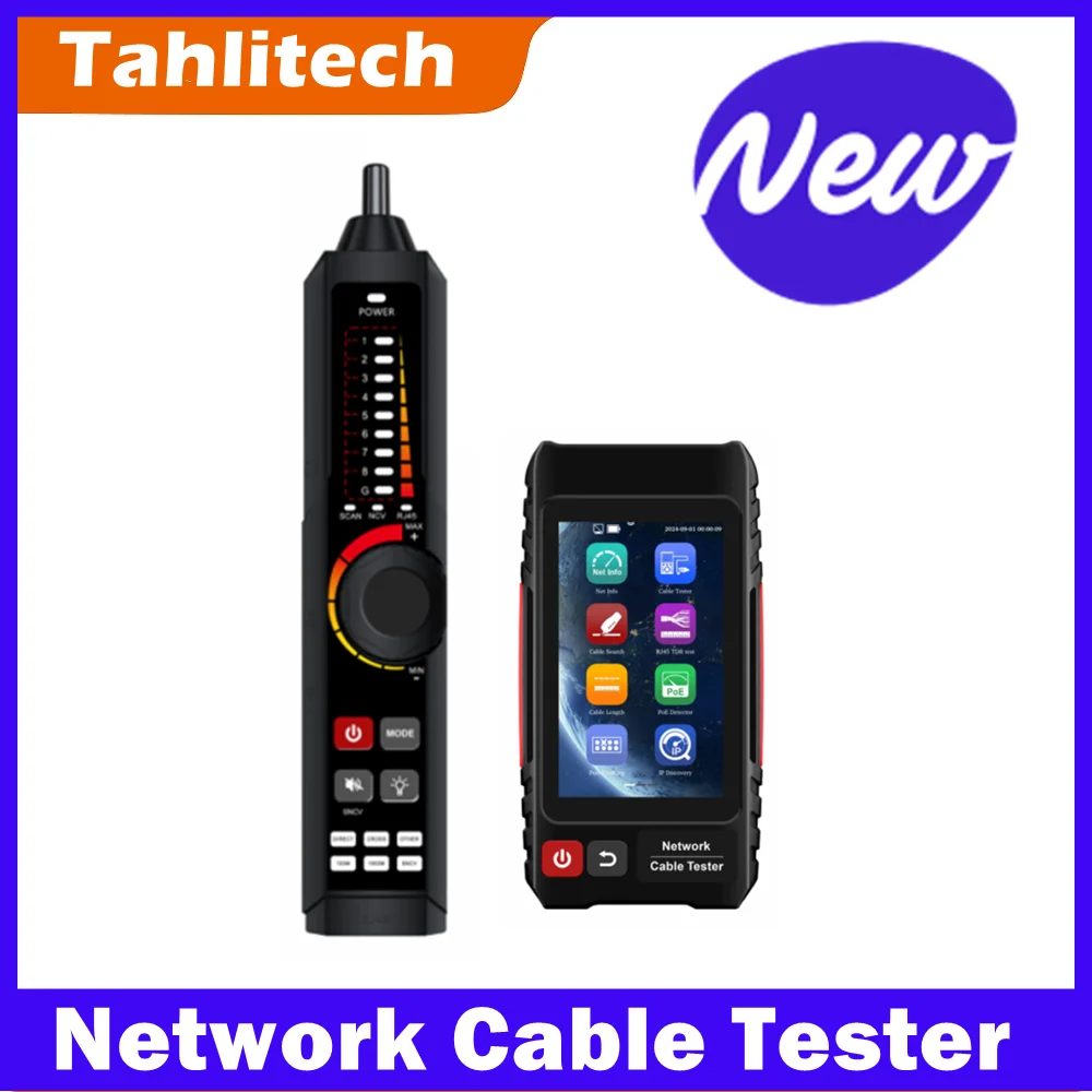 LT-600M Cable Tracker with 4 Inch Touch Screen RJ45 Cable Quality Test Multimeter Optical Fiber Bending and Power Test