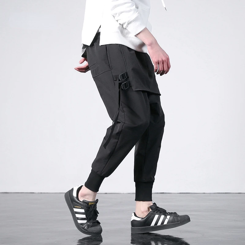 New Western  Fashion Men Korean Style Techwear Jogger Trousers Hip Hop Autumn Casual Street Male Harem Pants