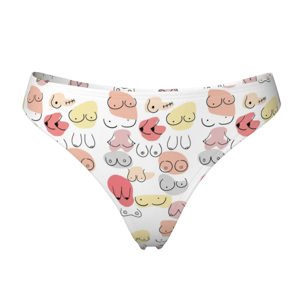 Custom Boobs G-string Panties Breathable Women Stretch Thongs Comfort Underwear
