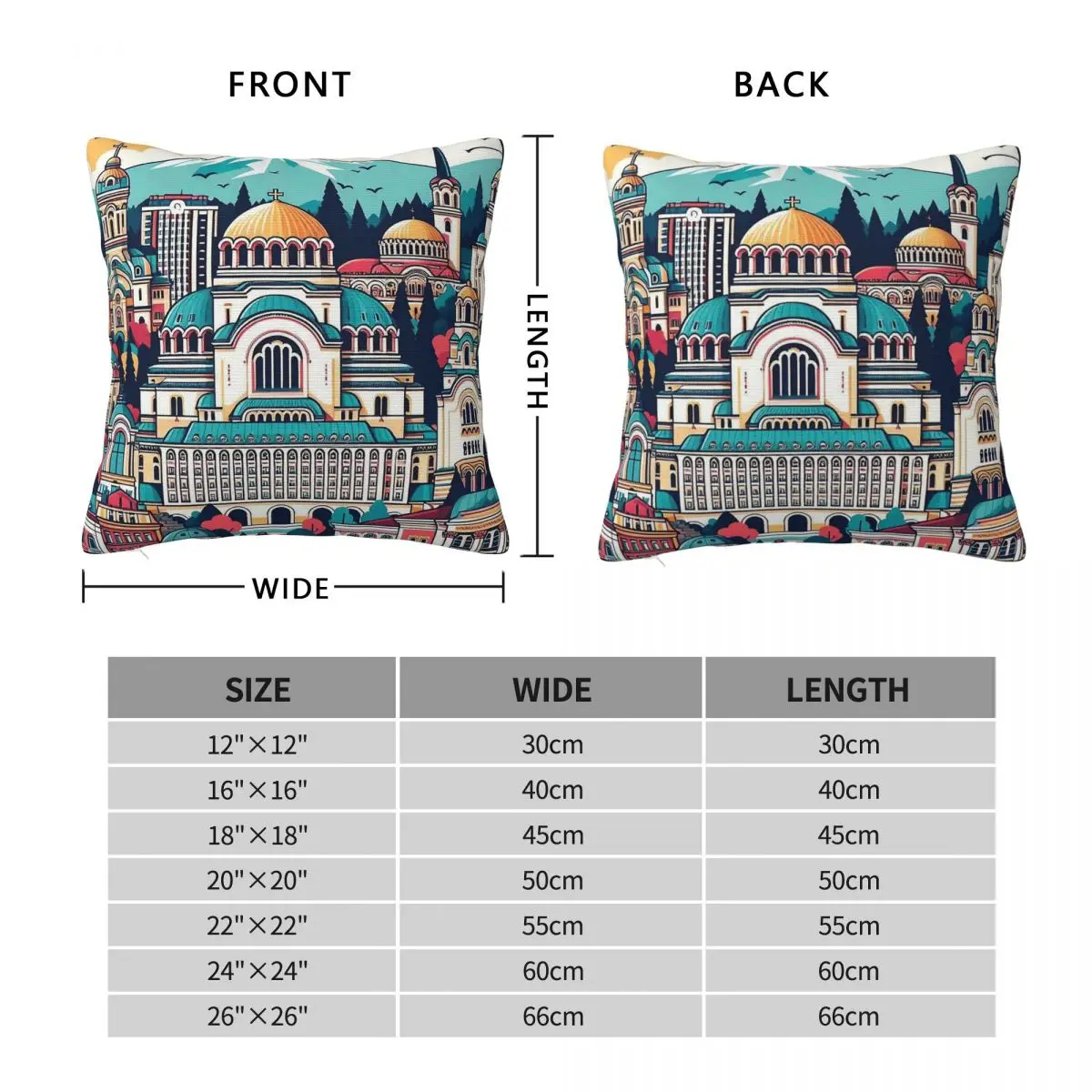 Bulgaria Southeast Europe Square Pillowcase Polyester Linen Velvet Printed Zip Decor Pillow Case Home Cushion Cover