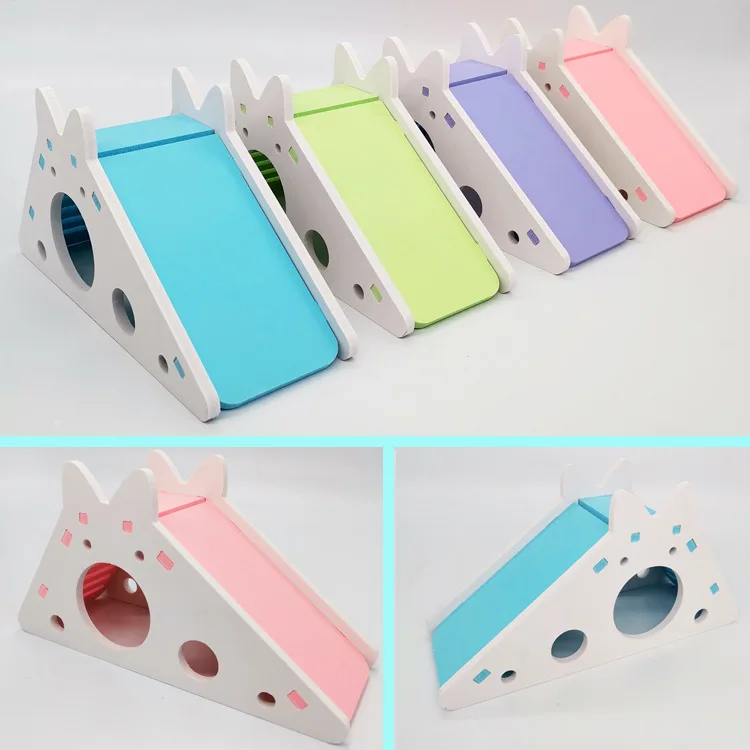 Funny Hamster Slide Toy Guinea Pig Assembled Slide Toys Chinchillas Hamster House Cage Breathable Hamster Accessories