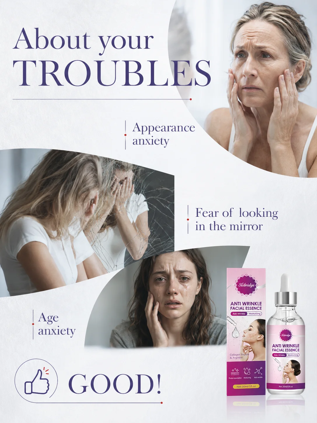Facial Renewal Essence for Fine Lines, Moisturizing, Firming and Smoothing Skin Care