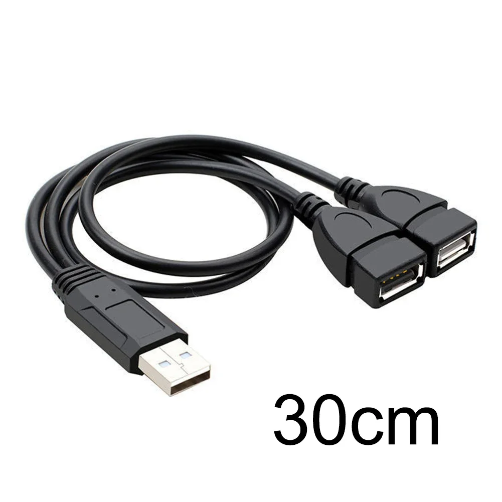 

Car USB Splitter Cable Y-Splitter Hub Power Cord Adapter USB 2.0 A Male To 2 -Dual USB Male Cable Car Electronics Accessories