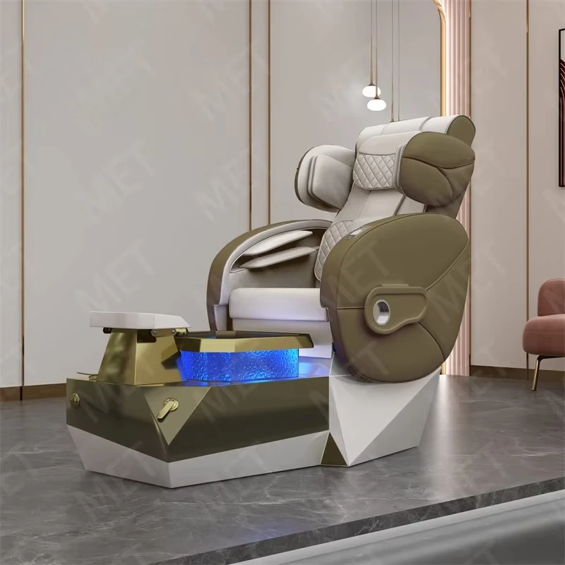 

High Quality Beauty White Salon Furniture Massage Nail Spa Equipment Electric Reclining Pedicure Chair