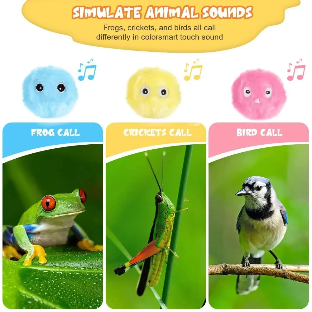 Magic Sound Cat Ball Self-Entertainment Catnip Ball  Interactive Sounding Cat Toy Kitten Teaser Stick for Boredom Relief