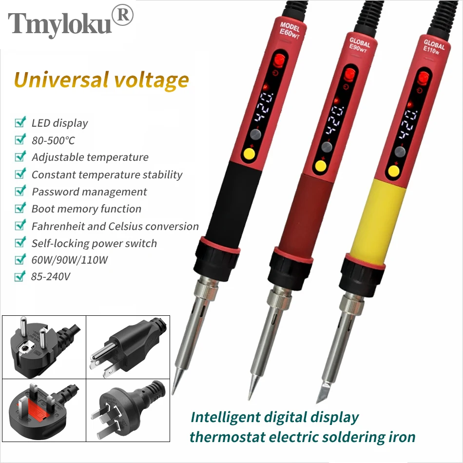 Professional Soldering iron LED Digital Adjustable Electric Solder Iron 60W Constant temperature CXG E90W E110W E60WT