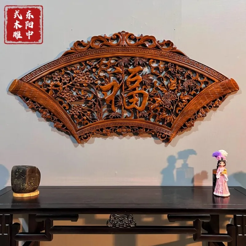 

camphor wood solid wood carving porch living room dining room background wall decoration handicrafts hanging paintings