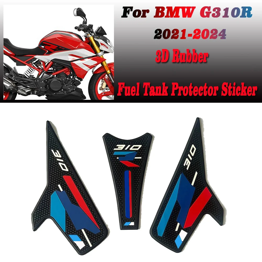 2021-2024 Motorcycle Non-slip Side Tank Knee Pads Set Grip Anti Slip Fuel Tank Pad Protection Stickers For  G310R G 310 R