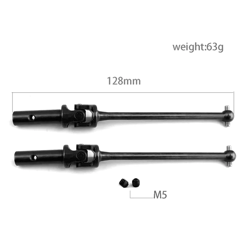 YSUN-2Pcs Metal Front Drive Shaft CVD Driveshaft 312809 For FS 1/8 RC Car Upgrade Parts Spare Accessories