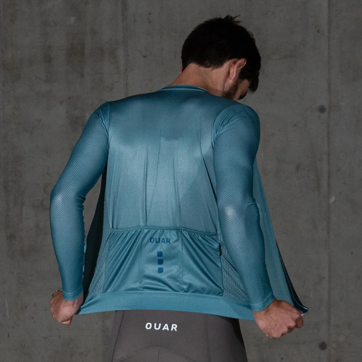 OUAR برو صالح النعناع المغبر والغبار الكرز الهوائية جيرسي طويلة الأكمام للرجال ، ملابس ركوب الدراجات تنفس #3