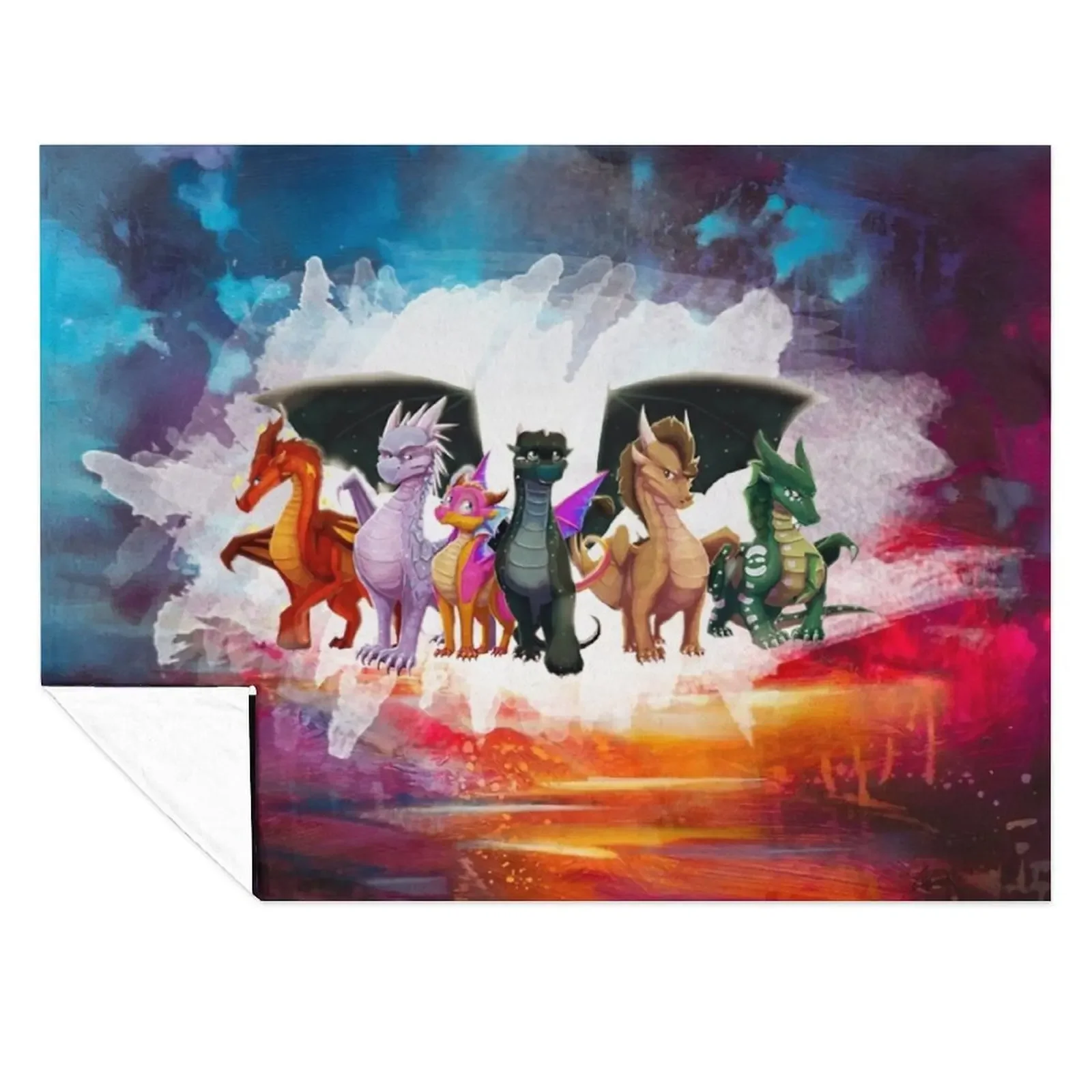 

Wing Of fire Light Squad dragon Throw Blanket Travel Soft halloween Furrys Blankets