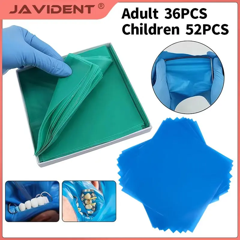 52/36pcs Dental Rubber Dam Natural Rubber Latex Barrier Dam Dental Dam Sheet 6x6 5x5 High Strength Oral Care Materials Dentistry