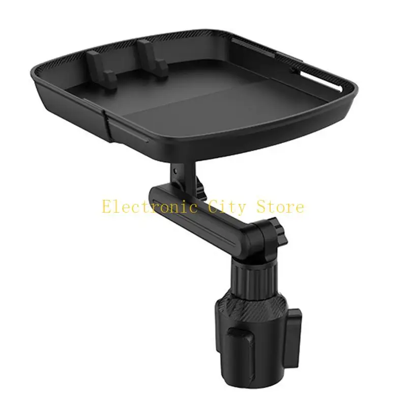 

Поднос для подножия для автомобильных стаканов Expander 360 ° Поворотный диск Расширяемый поднос на 3,0 кг.