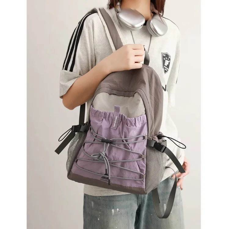 Simple Backpack 2025 New Model For Female College Students, Outdoor Sports Backpack, Hiking Bag,
