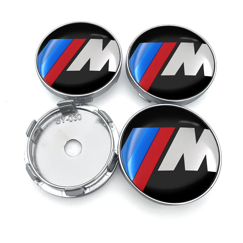 4pcs 60mm Car Wheel Center Hub Cap Rim Cover Emblem Stickers For BMW M E34 E36 E60 E90 E46 E39 E70 F10 F20 F30 X5 X6 X1 M3 M5 M6