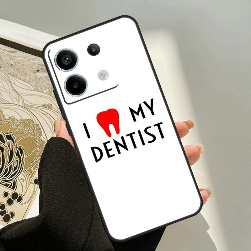 Cute Dentist Teeth Case For Xiaomi Redmi Note 13 Pro 14 12 11 9 10 9S 10S 11S 12S Redmi 13C 10C 12C 14C Cover