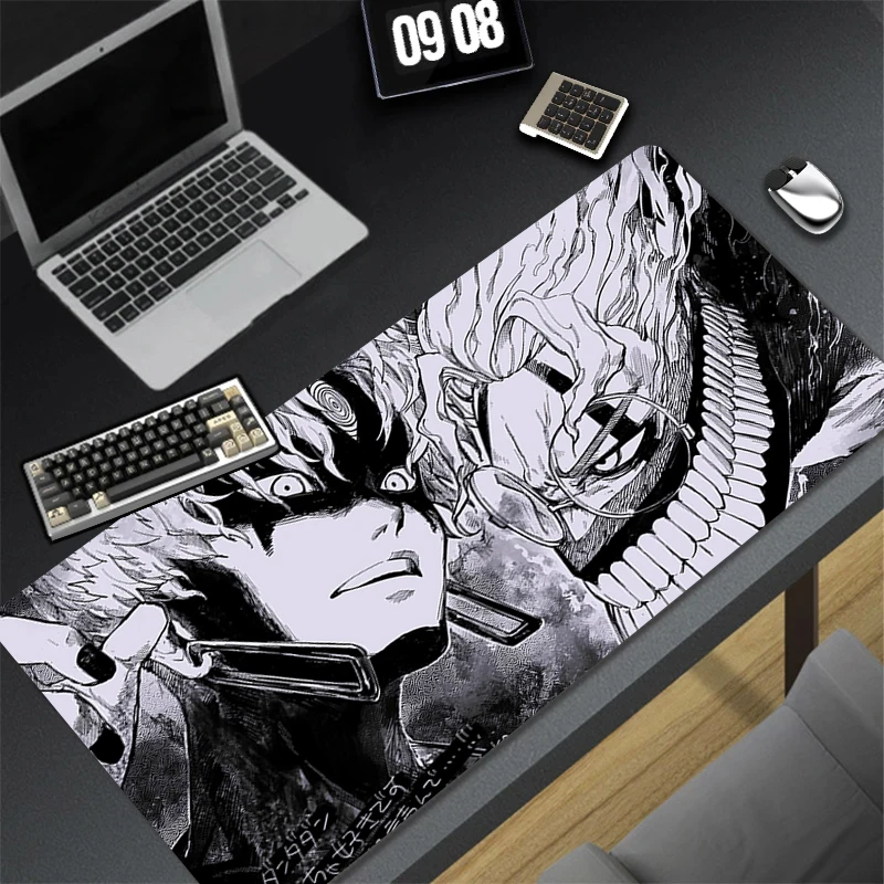 Mouse Pad PC Ayase Momo Takakura Ken Seiko Keyboard Rug Office Laptop Anime Dandadan XXL Desk Mat Black And White Manga Desk Mat