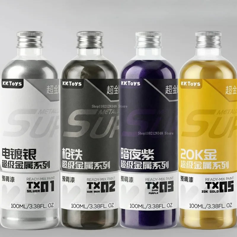 100Ml Pre-mixed Paint No-dilution Super Metallic Color Series Model Paint DIY Figure Military/mecha Model Make Spraying Pigment