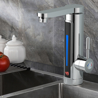 3300W Electric Tap Instant Warm Instantaneous Water Heater Bathroom Kitchen Tap 360° Rotating LED Electric Kitchen Sink Tap