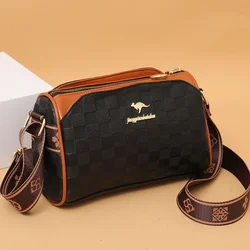 Fashion PU Leather Women Pillow Handbags Famous Brand Designer Female Shoulder Cross Body Bags Wide Strap Lady's Black Bag