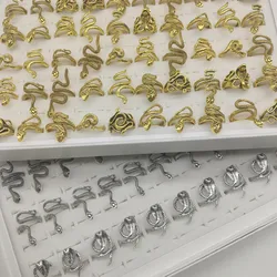 10pc/Lot Mix Style Antique Copper Snake Finger Rings For Women Animal Open Adjust Cobra Ring Man Personality Jewelry Bar Party