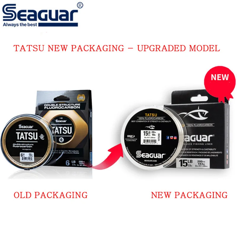 

SEAGUAR TATSU Upgraded Competitive Fluorocarbon Line Carbon Line 183m High Strength Fishing Line Fishing Tackle Supplies