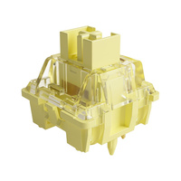 45PCS 5 Pin Cream Yellow Switch 50gf Dustproof Stem Linear Switch for Akko V3 Pro Compatible with MX Mechanical Gaming Keyboard