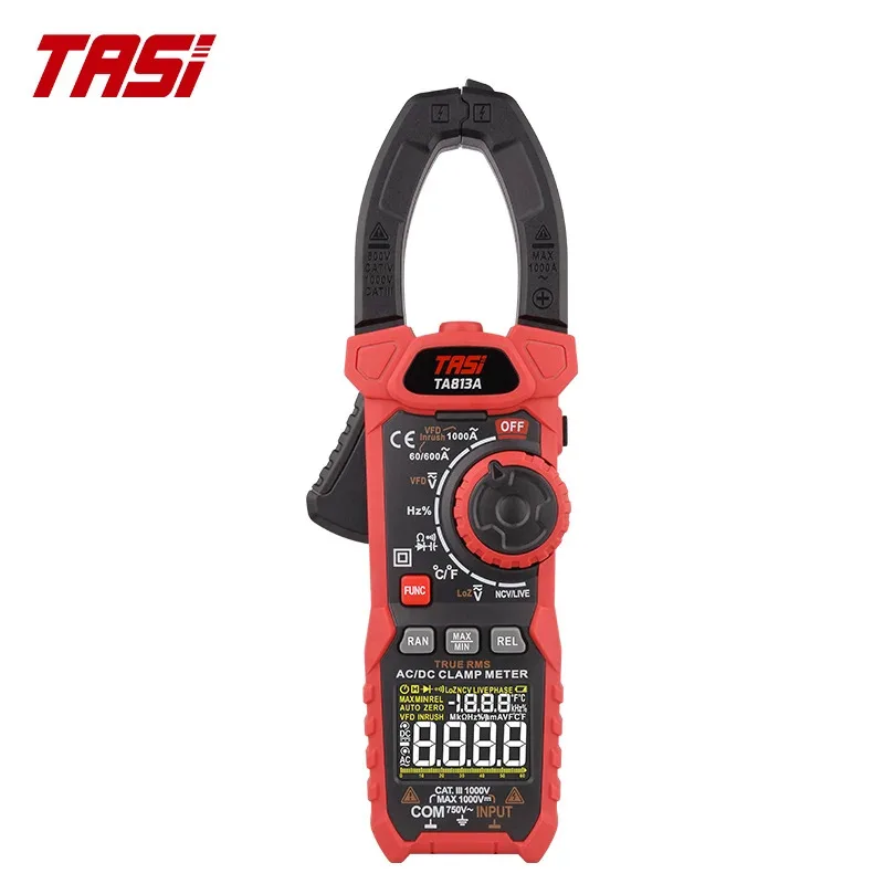 

For Sea Shipping, CustomizedTASI TA813A+ Professional Electrician Tool High Precision Amperometric Clamp Meter Smart Meter Multi