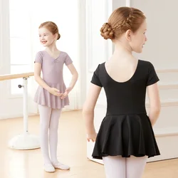 Girls Ballet Dress Leotards Short Sleeves Toddlers Kids Skate Yoga Gymnastics Dress Ballerina Swimwear for Girls