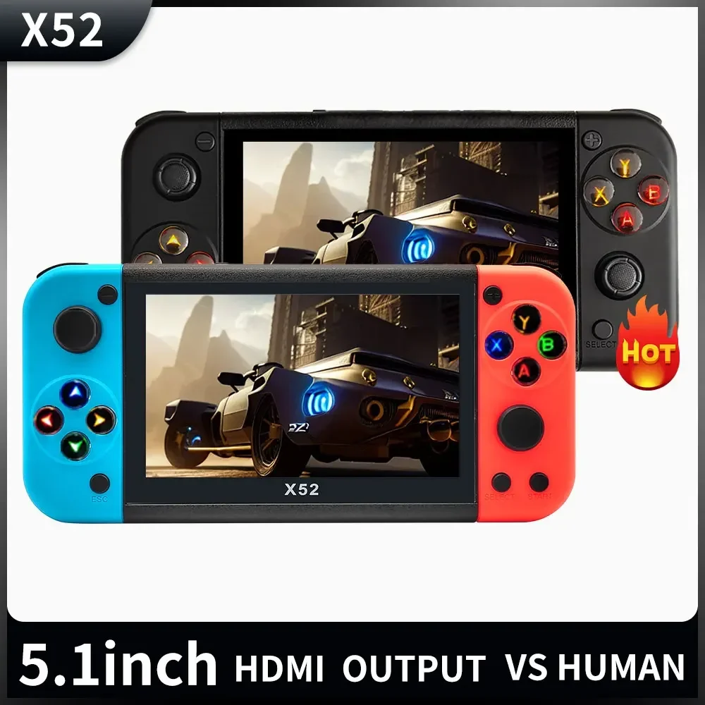 

Портативная игровая консоль X52 с HD-экраном 5,1 дюйма