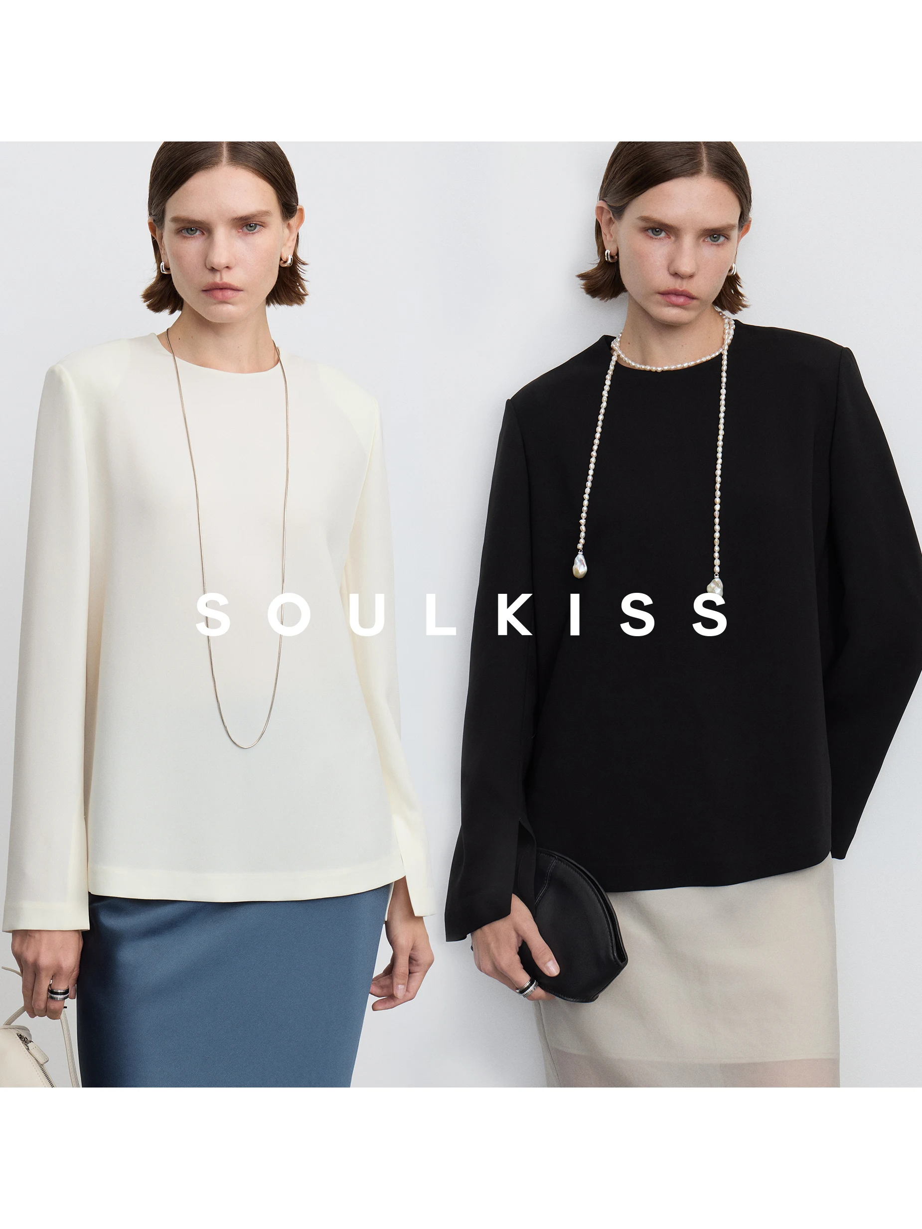 

Soulkiss Модная женская футболка из хлопка и ацетата ручной работы с отстегивающимися деталями на плечах, однотонная, для повседневной носки, весенняя