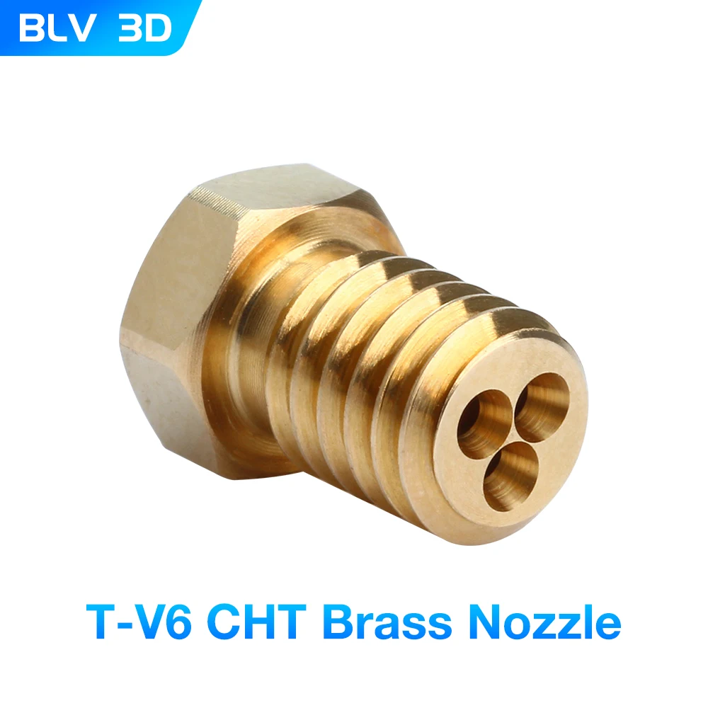 BLV T-V6 CHT Brass Nozzle Thread M6 For V6 HOTEND For V6 Heater Block High Flow Extruder DRAGON HOTNED RAPIDO TD6 MATRIX VORON