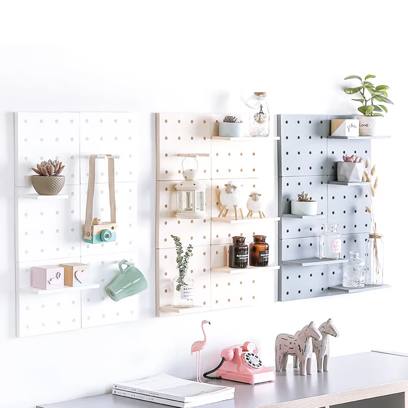 

DIY Hole Board Set Living Room Kitchen Wall Bedroom Storage Wall Baffle Household Wall Rack Plastic Board