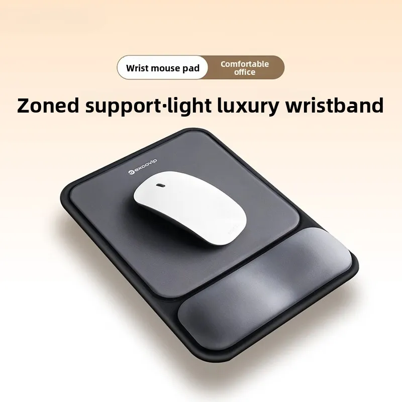 Ergonomic Keyboard Wrist Rest and Mouse Pad Set with Soft Black Silicone Cushions Non Slip Base for Comfortable Office Typing