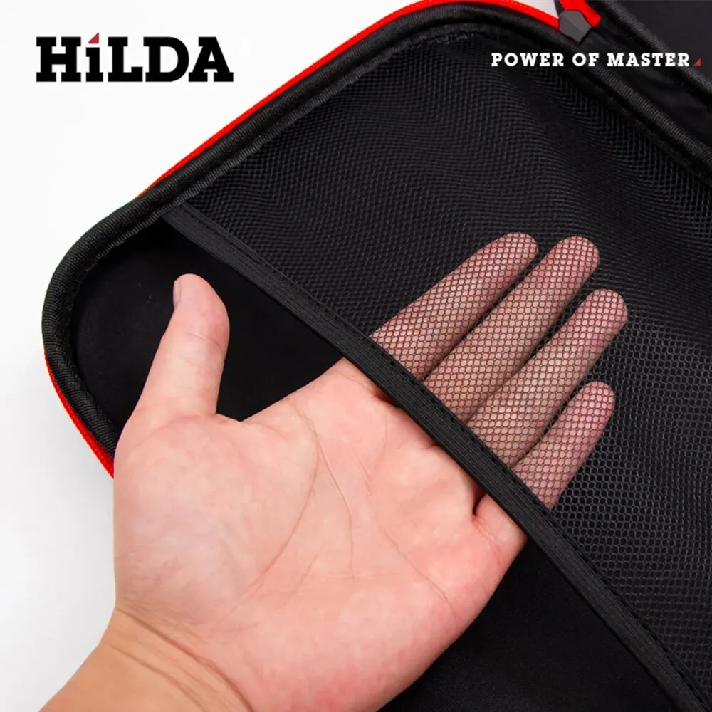 HILDA Large Capacity Tools Bag 2-size Available With Red Edges Tools Waterproof Tool Bags Electrician Hardware Tools Bag