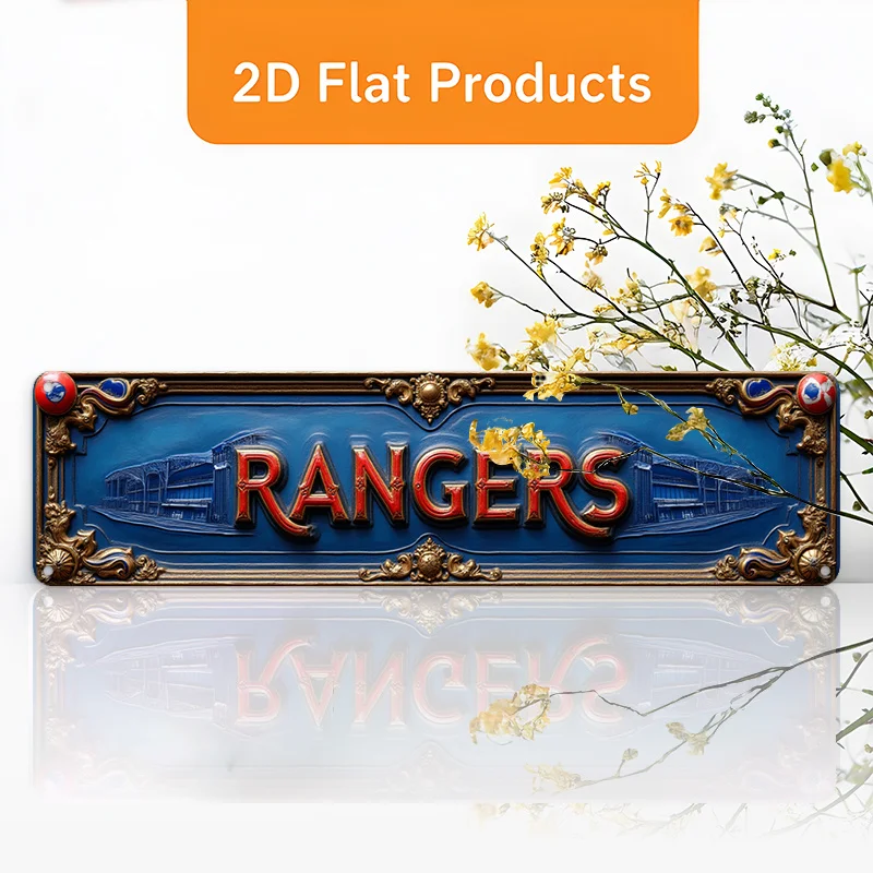2D Flat, 2D Flat Decorative Sign & Plaque, Vintage 