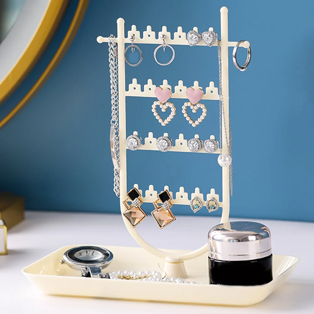 

Jewelry Display Stand ABS Material Bee Shape Earring Holder for Necklaces Rings Bracelets Organizer Stand for Desk Storage