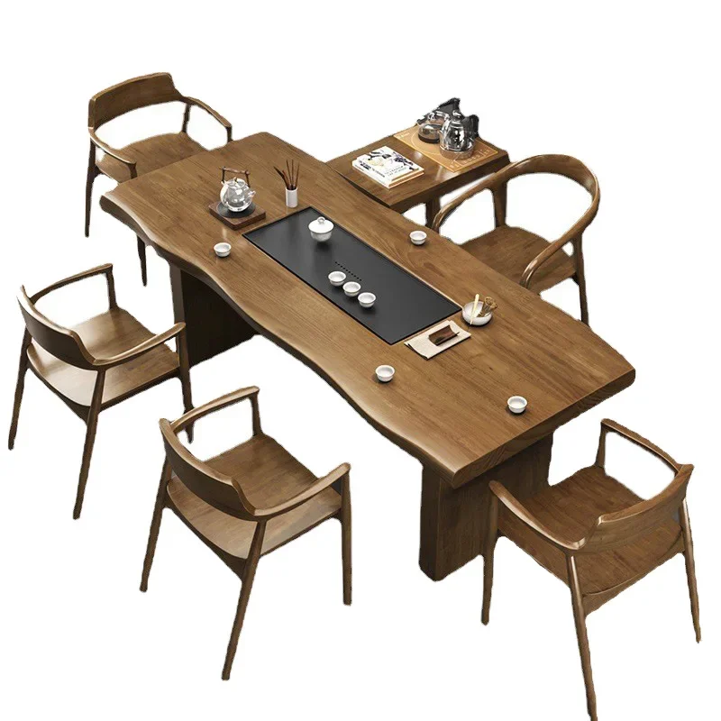 

Wabi-sabi, tea room, solid wood, desk office, reception, chair combination