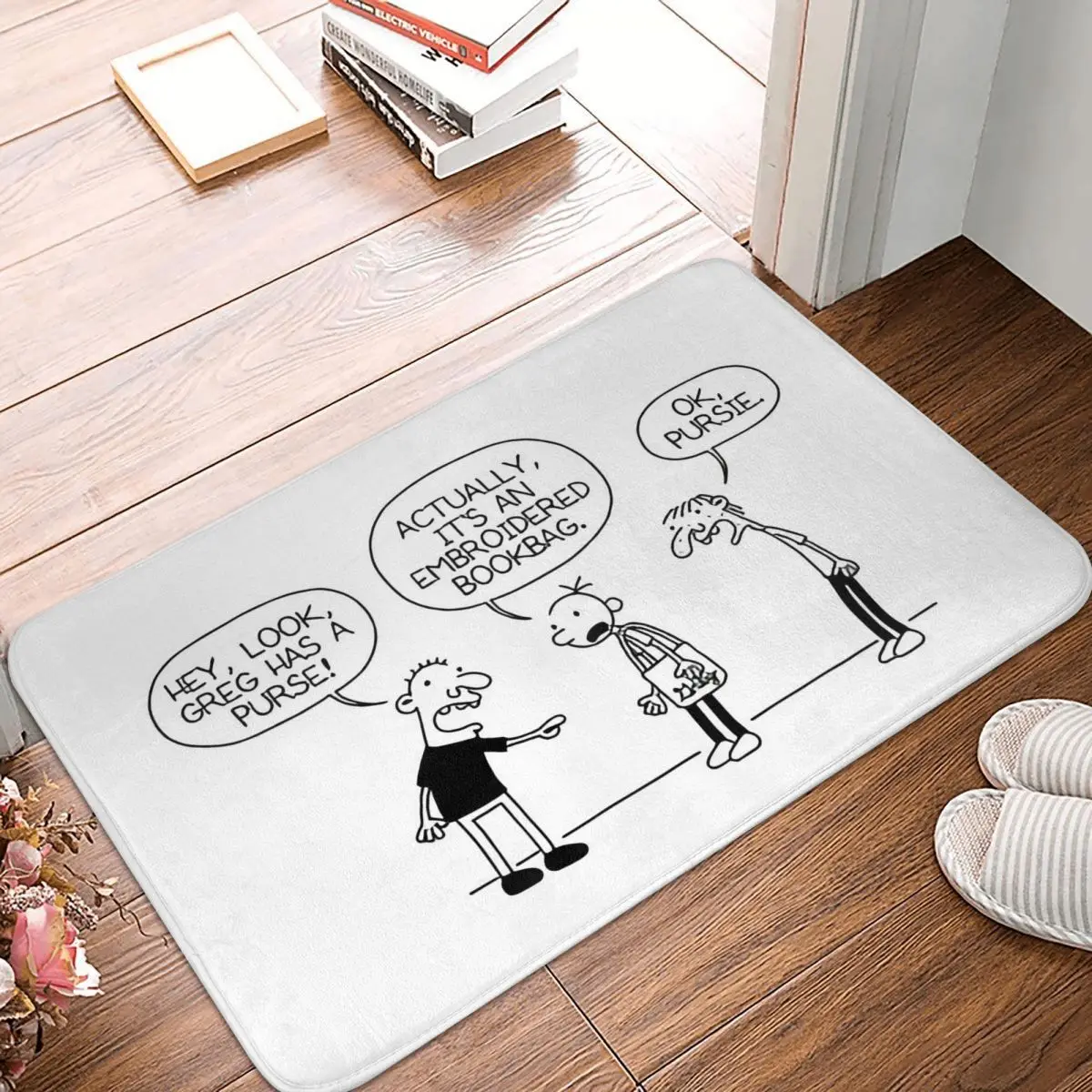 Diary Of A Wimpy Kid Greg Has A Purse Anti-slip Doormat Floor Mat Carpet Rug for Kitchen Entrance Home Balcony Footpad Mats