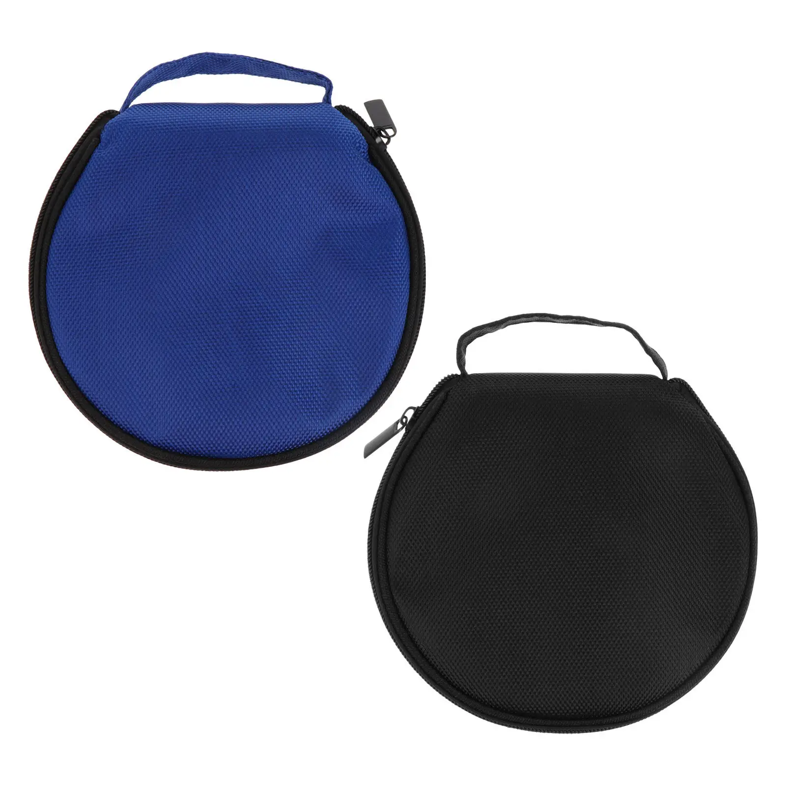 2Pcs Car Cd Organizer Storage Box Oxford Cloth Portable Disc Holder Zipper Handle Large Capacity Pouch for Vehicle Office