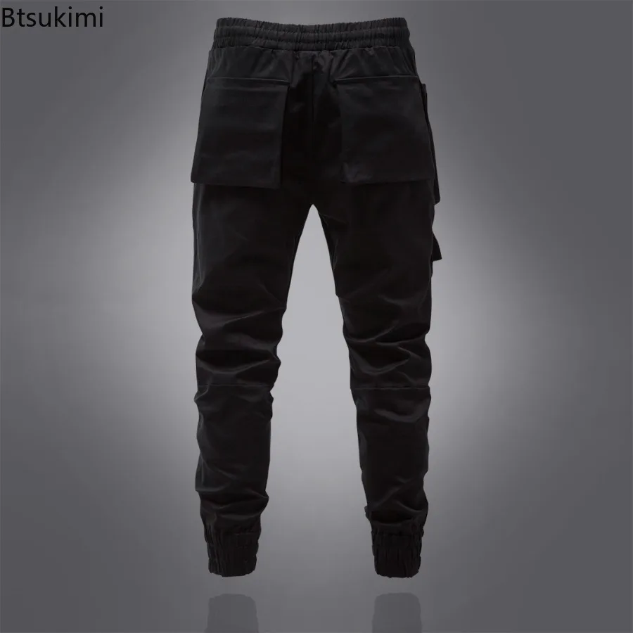 Men's Y2K Cargo Pants Zipper Large Pocket Outdoor Tactical Joggers Pants Trend Streetwear Punk Leggings Trousers Sweatpants Male