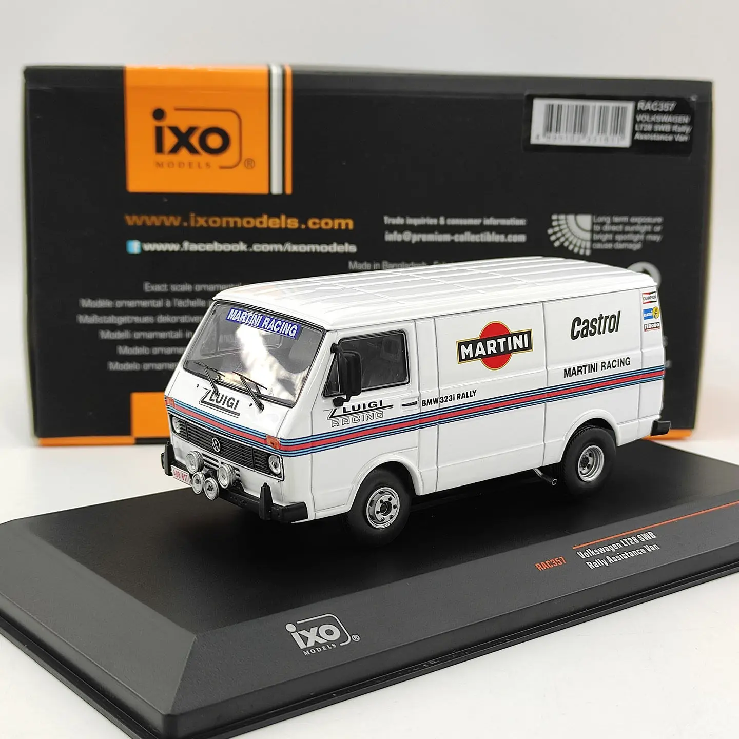 Diecast IXO 1:43 Scale VW LT28 SWB Rally Assistance Van Alloy Car Model