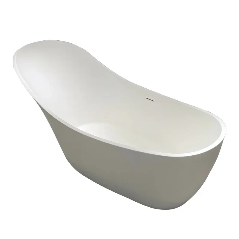 Artificial stone bathtub independent hotel B & B family small apartment polymer high backrest bathtub bath