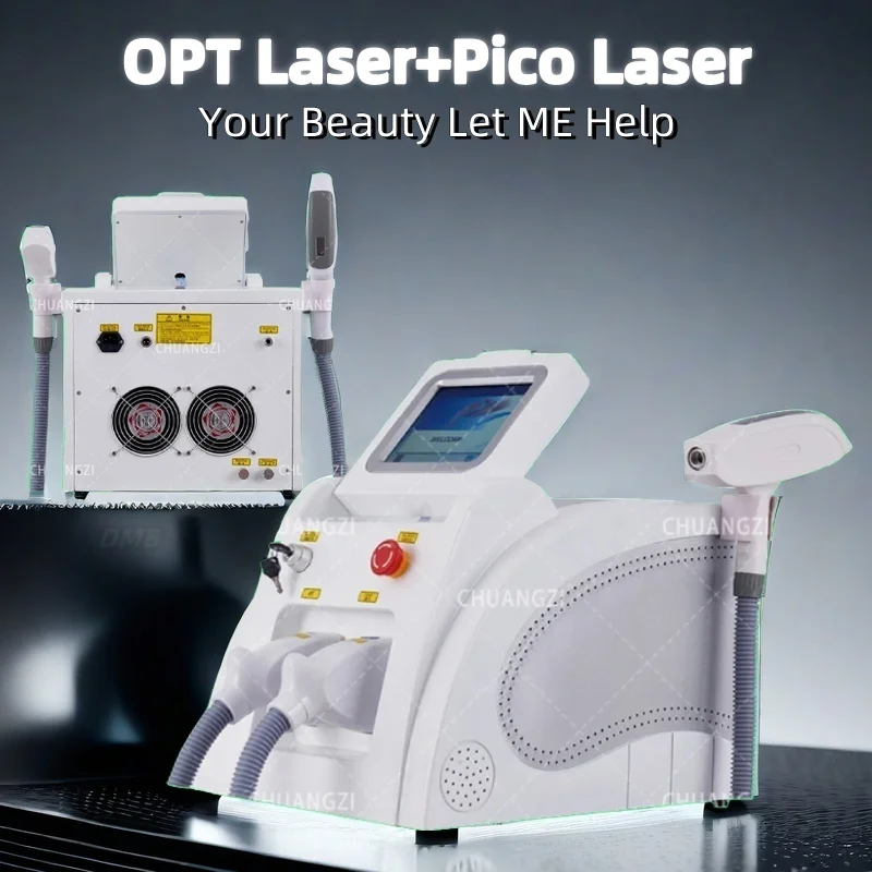 latest 2 in 1 IPL / OPT / Elight Picosecond Laser Tattoo Removal Painless Permanent Hair Removal Beauty Machine