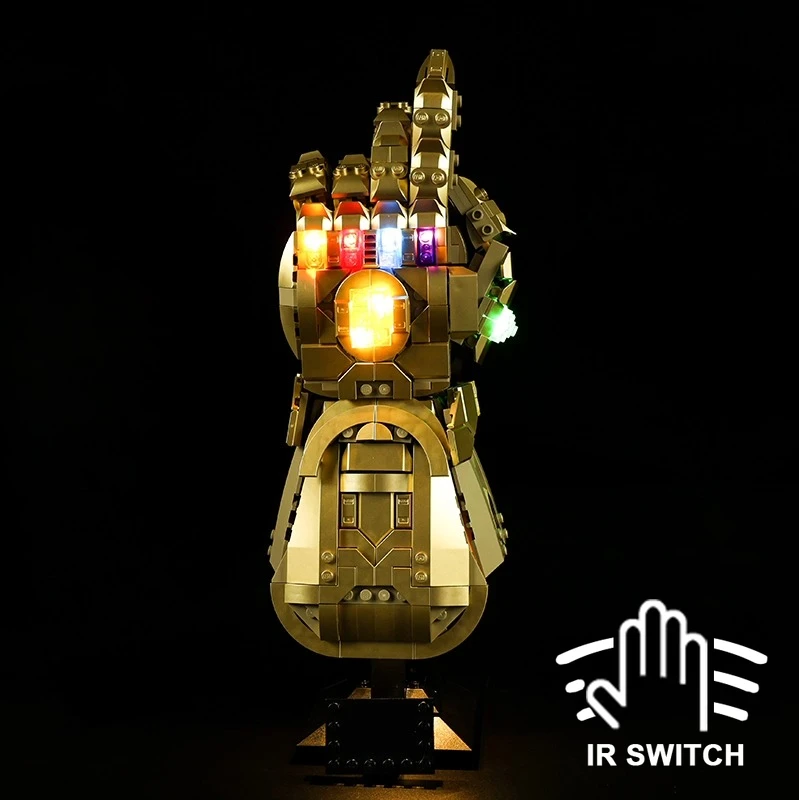 Nenhum modelo de conjunto de iluminação LED adequado para LEGO Infinity Gauntlet 76191 (excluindo blocos de construção)
